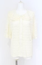 画像1: m petit by misako / AOKレースブラウス LL アイボリー O-25-07-31-1171-LO-BL-OW-ZT023 (1)