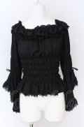 Vallee lys / Blossom Breeze Blouse  ブラック O-25-07-31-1172-GO-BL-OW-OS
