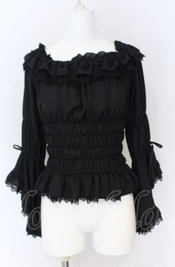 画像1: Vallee lys / Blossom Breeze Blouse  ブラック O-25-07-31-1172-GO-BL-OW-OS