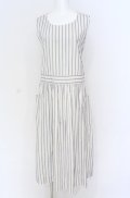 Jane Marple / Satin stripe apron dress ドレス M オフ O-25-07-31-1175-JM-OP-IG-OS