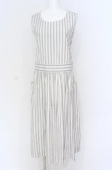 Jane Marple / Satin stripe apron dress ドレス M オフ O-25-07-31-1175-JM-OP-IG-OS