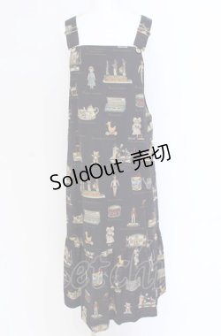 画像1: Jane Marple / Toy museumサロペットスカート M ネイビー O-25-07-31-1177-JM-OP-IG-OS