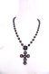 画像2: hanakabeads / 黒薔薇クロスのネックレス  クロ O-25-07-31-1019-LO-AC-OW-OS (2)