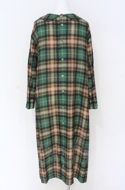 画像3: Jane Marple / Flower crests・tartan check 2way dress M オフ O-25-07-31-1178-JM-OP-IG-OS