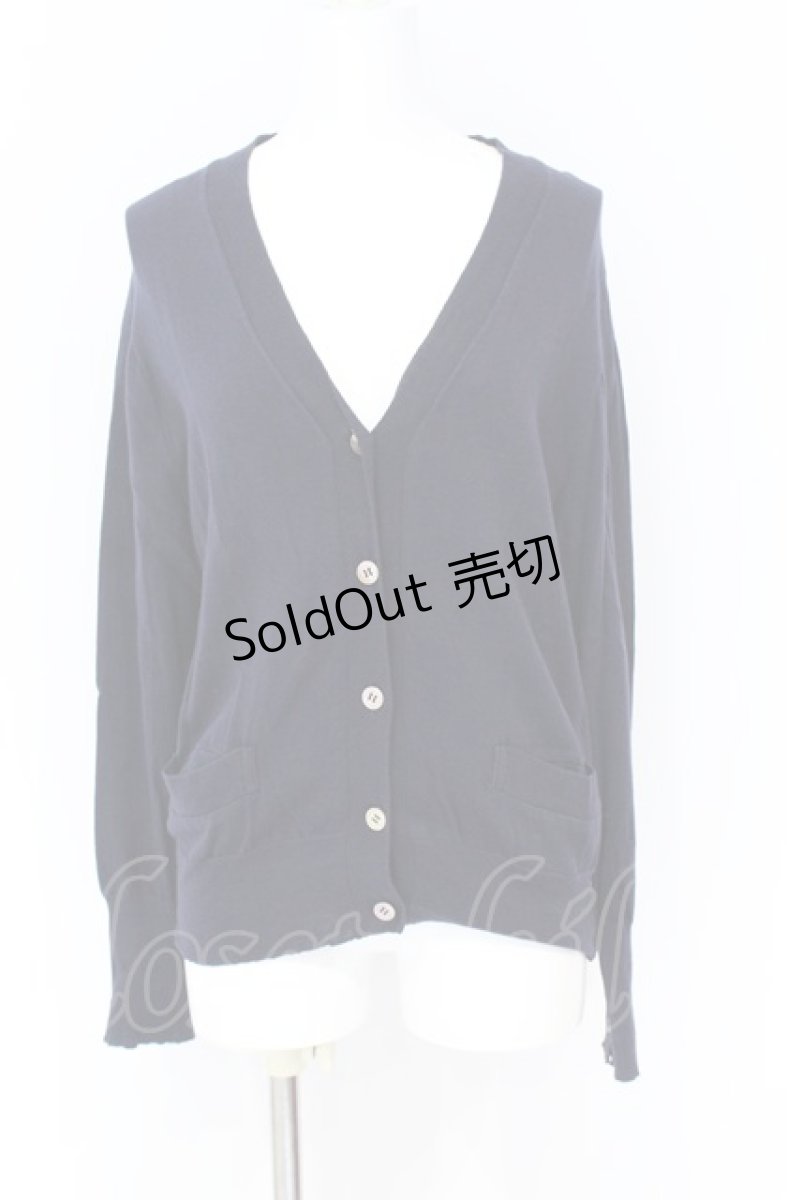 画像1: Jane Marple Dans Le Salon / Cotton cashmere button trimming cardigan カーディガン M ネイビー O-25-07-31-1179-JM-TO-IG-ZT095 (1)