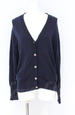 画像1: Jane Marple Dans Le Salon / Cotton cashmere button trimming cardigan カーディガン M ネイビー O-25-07-31-1179-JM-TO-IG-ZT095 (1)