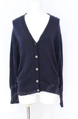 画像1: Jane Marple Dans Le Salon / Cotton cashmere button trimming cardigan カーディガン M ネイビー O-25-07-31-1179-JM-TO-IG-OS