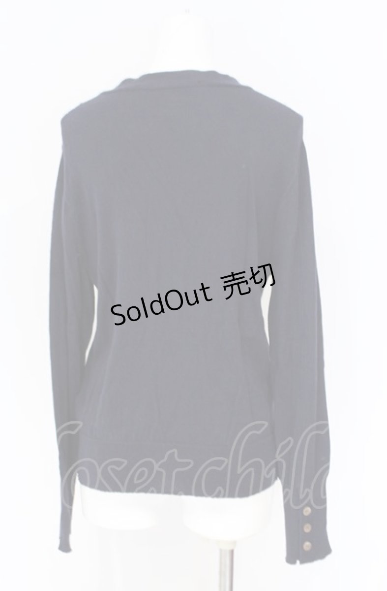 画像2: Jane Marple Dans Le Salon / Cotton cashmere button trimming cardigan カーディガン M ネイビー O-25-07-31-1179-JM-TO-IG-ZT095 (2)