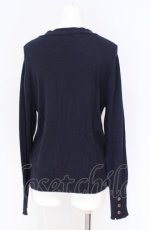 画像2: Jane Marple Dans Le Salon / Cotton cashmere button trimming cardigan カーディガン M ネイビー O-25-07-31-1179-JM-TO-IG-ZT095 (2)
