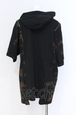 画像2: Desoro Works / Shoulder zip hoodie T-Shirt Tシャツ  ブラック O-25-07-31-1184-PU-TO-IG-OS