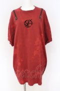 Desoro Works / Shoulder zip T-Shirt(Half) Tシャツ  レッド O-25-07-31-1185-PU-TO-IG-OS
