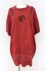 Desoro Works / Shoulder zip T-Shirt(Half) Tシャツ  レッド O-25-07-31-1185-PU-TO-IG-OS