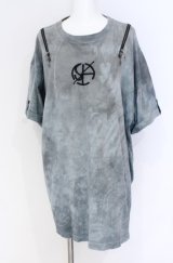 Desoro Works / Shoulder zip T-Shirt(Half) Tシャツ  グレー O-25-07-31-1186-PU-TO-IG-OS