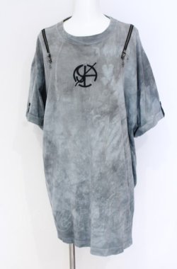 画像1: Desoro Works / Shoulder zip T-Shirt(Half) Tシャツ  グレー O-25-07-31-1186-PU-TO-IG-OS