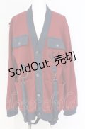 Ozz conte / スクールカーディガン  レッド×ネイビー O-25-07-31-1189-OO-TO-IG-OS