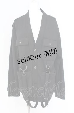 画像1: Ozz conte / スクールカーディガン  ブラック O-25-07-31-1090-OO-TO-IG-OS