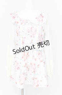 LIZ LISA / ベリーブーケ柄トップス  サックス O-25-07-31-1200-LO-TO-OW-OS