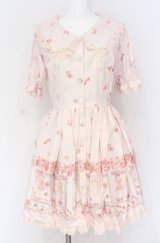 LIZ LISA / ドレスアップドール柄ワンピース 0 ピンク O-25-07-31-1203-LO-TO-OW-OS