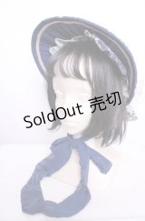 metamorphose / ゴブランブーケボンネット  ブルー×キナリ O-25-07-31-1003-ME-AC-OW-ZT-K004