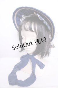 metamorphose / ゴブランブーケボンネット  ブルー×キナリ O-25-07-31-1003-ME-AC-OW-ZT-K004