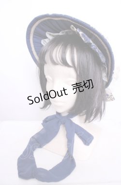 画像1: metamorphose / ゴブランブーケボンネット  ブルー×キナリ O-25-07-31-1003-ME-AC-OW-ZT-K004