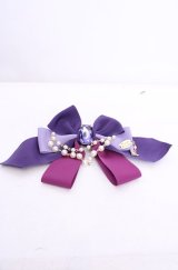 Enchantlic Enchantilly / すみれの宝石箱パールリボンブローチ  ラベンダー O-25-07-31-1035-LO-ZA-OW-OS