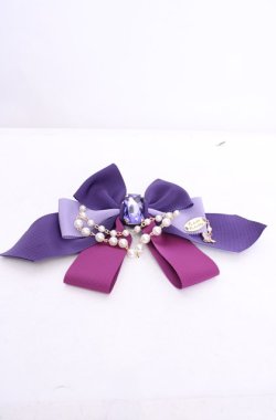 画像1: Enchantlic Enchantilly / すみれの宝石箱パールリボンブローチ  ラベンダー O-25-07-31-1035-LO-ZA-OW-OS