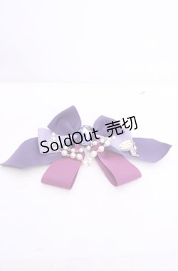 画像1: Enchantlic Enchantilly / すみれの宝石箱パールリボンブローチ  ラベンダー O-25-07-31-1035-LO-ZA-OW-OS