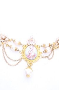 LOLITAその他 / うさぎカボションクリップ  ゴールド O-25-07-31-1051-LO-AC-OW-ZT485-F003