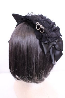 画像2: HANGRY&ANGRY / H&A CAT EARS EARRINGS HEAD DRESS  ブラック O-25-07-31-1054-HN-AC-OW-OS