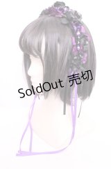 atelierBeatrice / Rose pearlカチューシャ  パープル O-25-07-31-1055-PU-AC-OW-OS