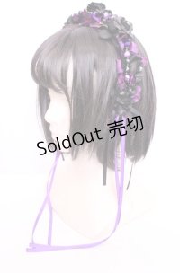 atelierBeatrice / Rose pearlカチューシャ  パープル O-25-07-31-1055-PU-AC-OW-OS
