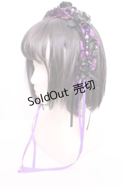 画像1: atelierBeatrice / Rose pearlカチューシャ  パープル O-25-07-31-1055-PU-AC-OW-OS