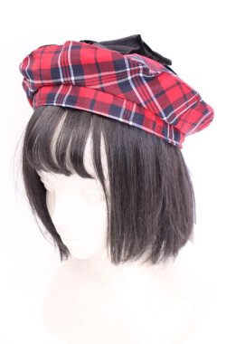 画像1: axes femme kawaii / タータンチェックベレー帽  アカ O-25-07-31-010-AX-AC-IG-OS