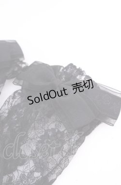 画像2: ATELIER PIERROT / レースグローブ ショート丈  ブラック O-25-07-31-012-EL-ZA-IG-ZT305