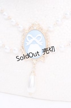 画像2: Chalmiere / カメオ風パールチョーカー  サックス O-25-07-31-013-LO-AC-IG-ZT0803N