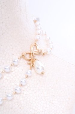 画像3: Chalmiere / カメオ風パールチョーカー  サックス O-25-07-31-013-LO-AC-IG-OS