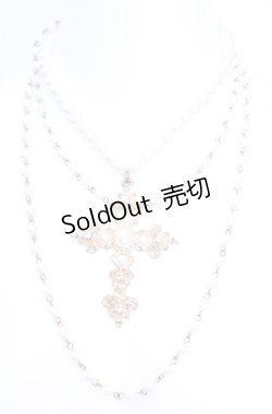 画像1: metamorphose / クロス多連パールネックレス  ゴールド×パール O-25-07-31-014-ME-AC-IG-OS