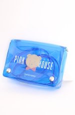 画像1: PINK HOUSE / 顔クマB6PVCショルダーバッグ  ブルー O-25-07-31-002-LO-BG-IG-ZT274 (1)