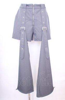 画像1: axes femme POETIQUE / ベルトデザインセパレートパンツ M グレー O-25-07-31-022-AX-PA-OW-OS