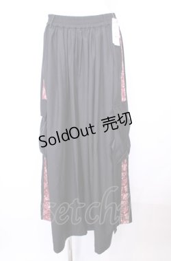 画像1: AXES-X / 陰陽師サイドライン袴パンツ M クロ×エンジ O-25-07-31-023-AX-PA-OW-OS