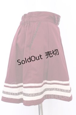 画像3: axes femme / バイカラーキュロット M ワイン O-25-07-31-024-AX-PA-OW-OS
