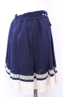 画像2: axes femme / バイカラープリーツキュロット M ネイビー O-25-07-31-025-AX-PA-OW-OS