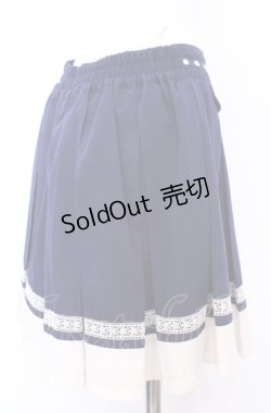 画像2: axes femme / バイカラープリーツキュロット M ネイビー O-25-07-31-025-AX-PA-OW-ZT507