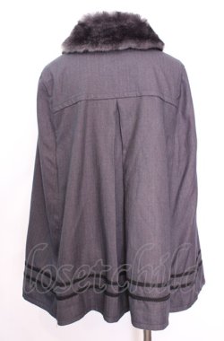 画像3: axes femme / ダブルボタンパイピングケープコート M グレー O-25-07-31-027-AX-CO-OW-OS