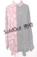 AXES-X / 陰陽師配色ドルマンシャツ L エンジ×クロ O-25-07-31-030-AX-BL-OW-OS