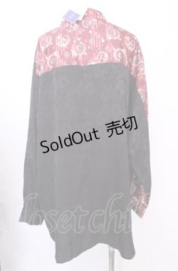 画像3: AXES-X / 陰陽師配色ドルマンシャツ L エンジ×クロ O-25-07-31-030-AX-BL-OW-OS