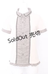axes femme / 切り替え襟付きTシャツ   O-25-07-31-031-AX-TO-OW-OS