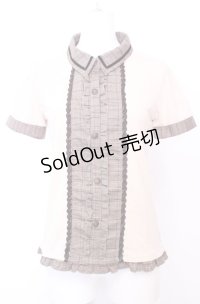 axes femme / 切り替え襟付きTシャツ   O-25-07-31-031-AX-TO-OW-OS