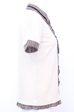画像3: axes femme / 切り替え襟付きTシャツ   O-25-07-31-031-AX-TO-OW-OS